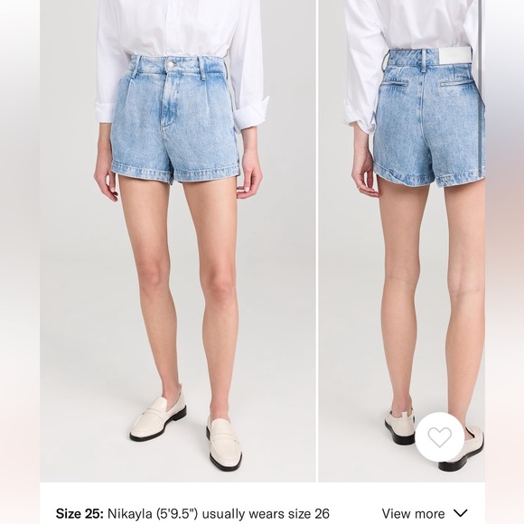 7 For All Mankind Pants - 7 for All Mankind Pleated Shorts - Size 28